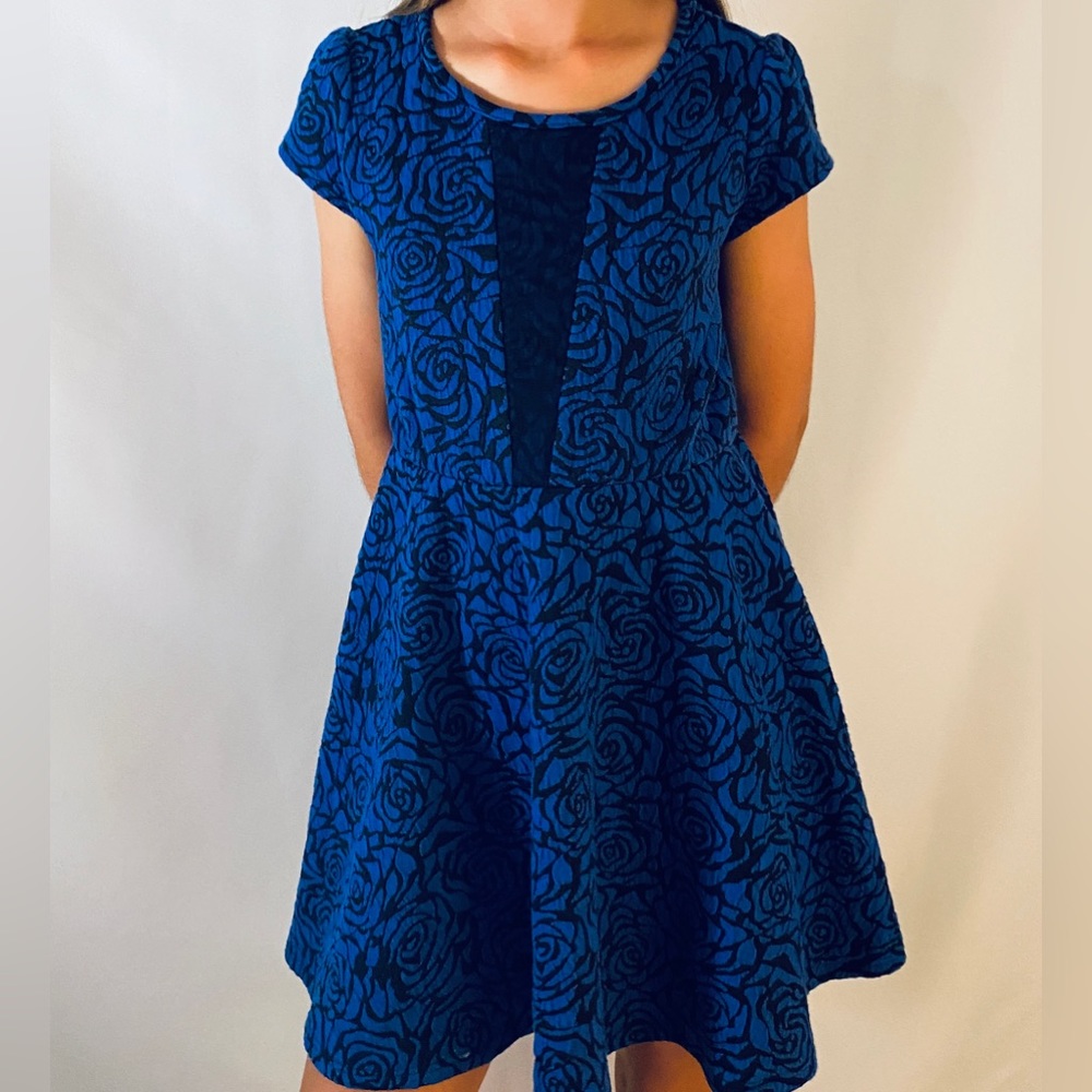 Floral blue dress